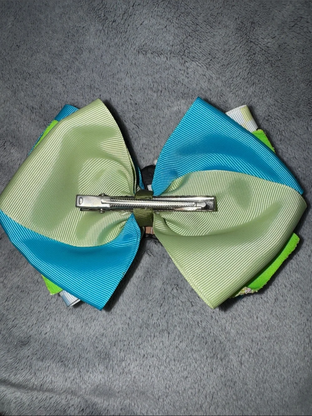 Vans Aqua and Lime Checkerboard Logo Bow with Doll Charm